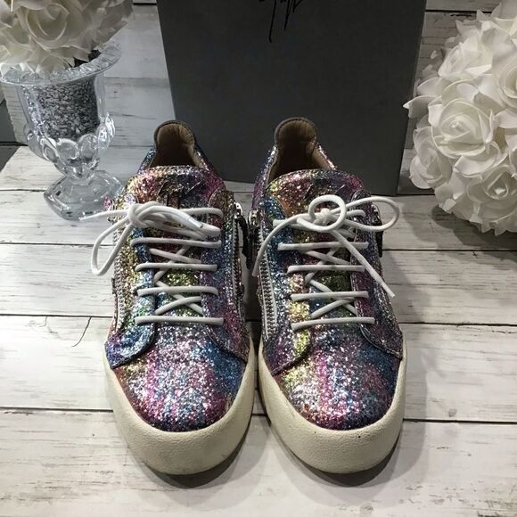 Giuseppe Sequin Sneakers Size 9 - Picture 4 of 8